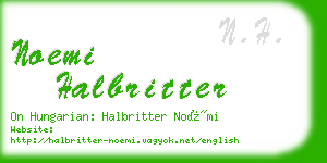noemi halbritter business card